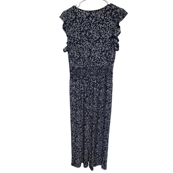 Kaileigh Women's Flora Knit Wrap Polyester Jumpsuit with Pockets Size Medium - Picture 2 of 7